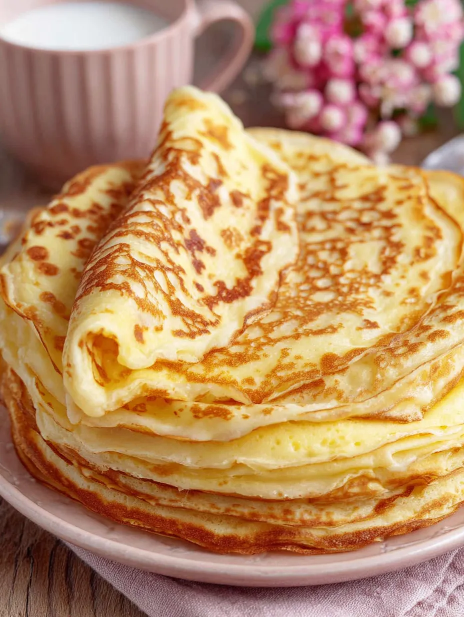 Eine Platte mit einer Pfannkuchen-Struktur, die aus mehreren Schichten aufgebaut ist.