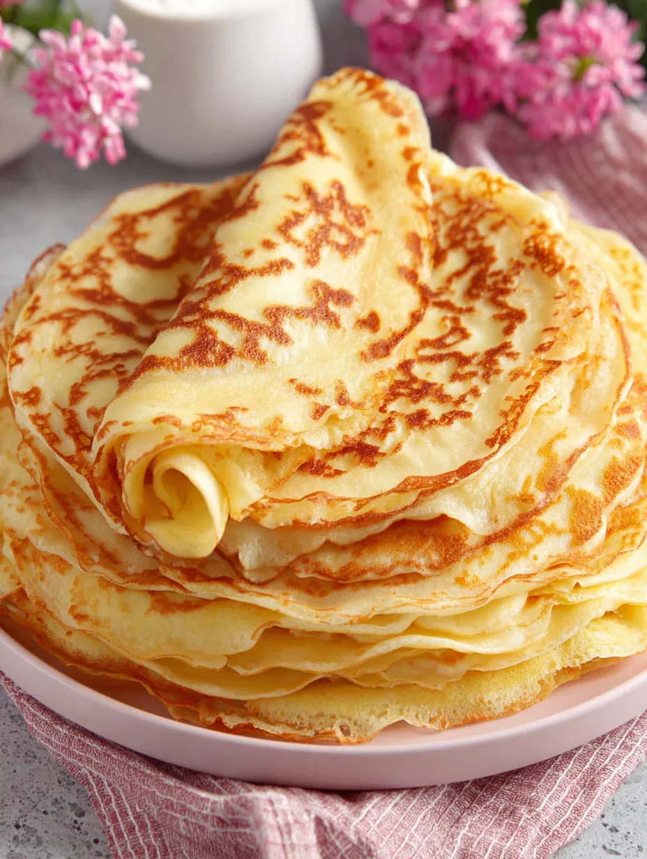Ein weißer Teller mit einer Pfannkuchenrolle auf ihm.