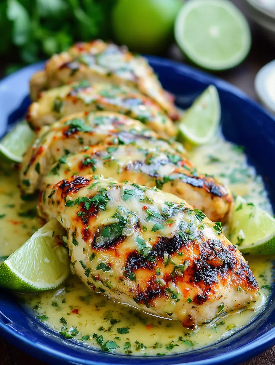 Grilled Salsa Verde Pepper Jack Chicken.