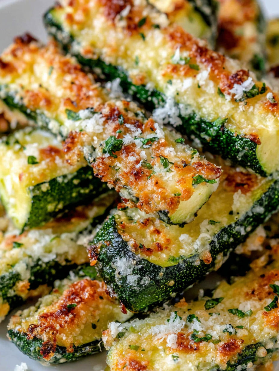 Zucchini with Parmesan cheese.