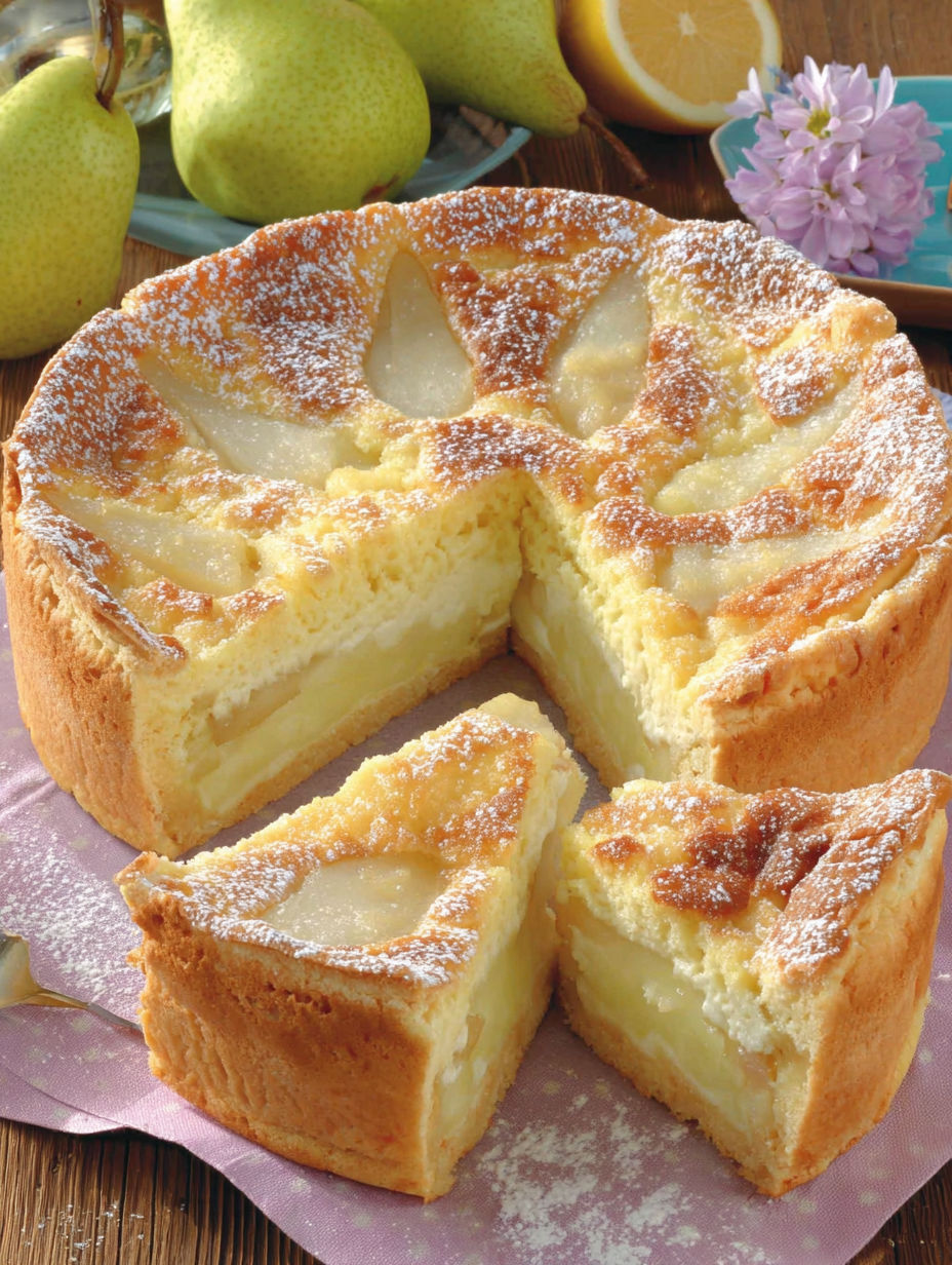 A slice of apple pie with a white frosting.