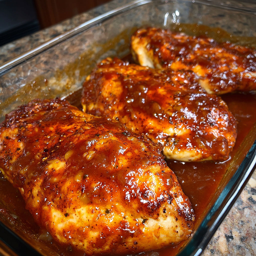 A pan of chicken with a brown sauce.