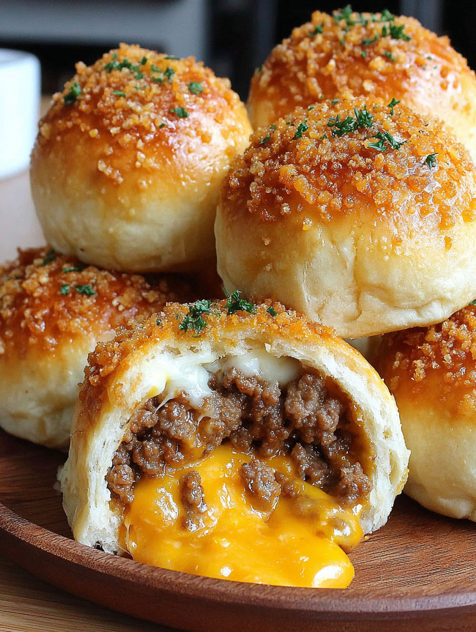 Garlic Parmesan Cheeseburger Bombs.