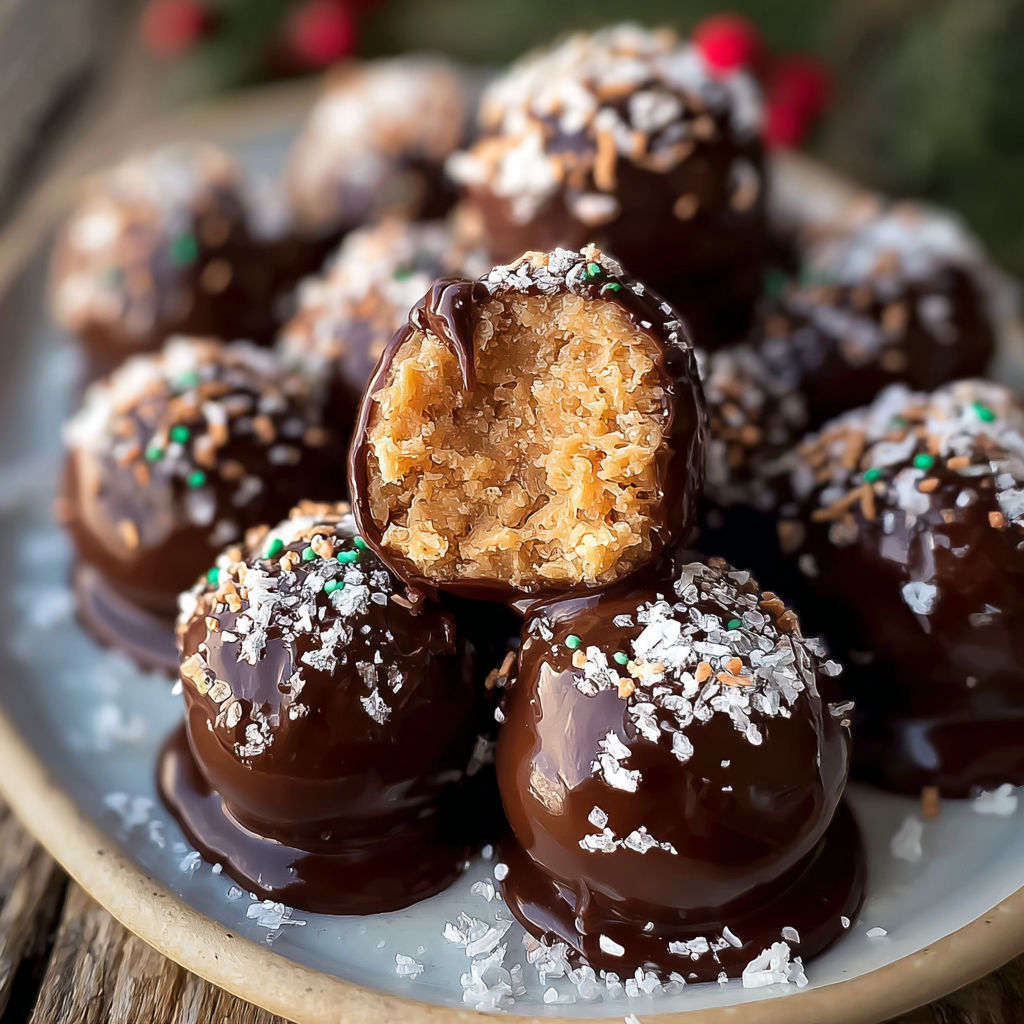 A plate of peanut butter balls.
