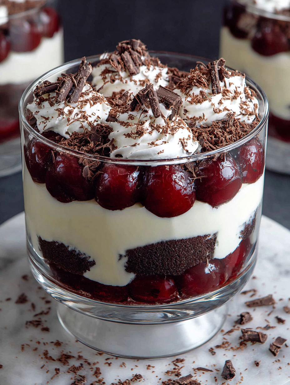 A glass of chocolate and white cream dessert.