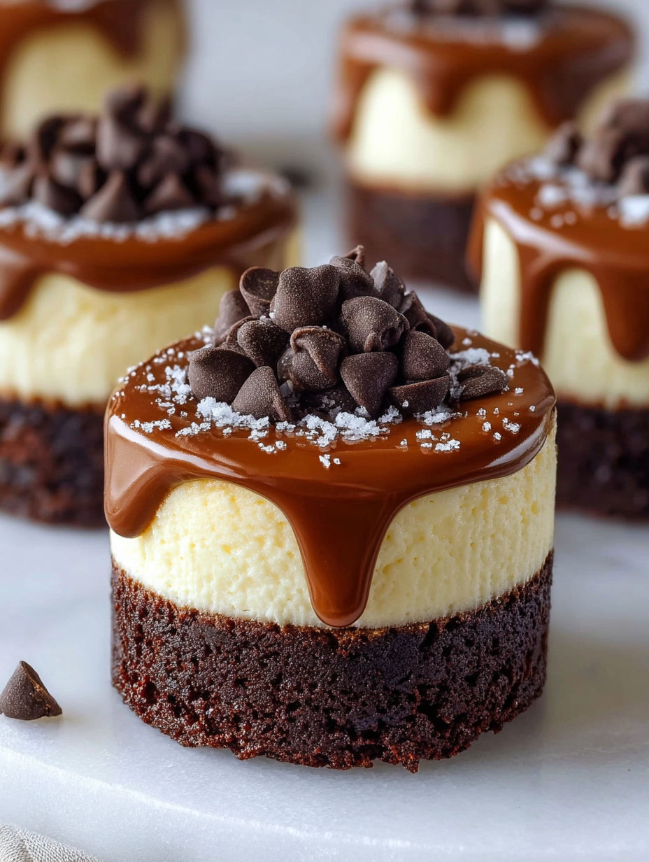 A close up of a chocolate brownie with a caramel drizzle.