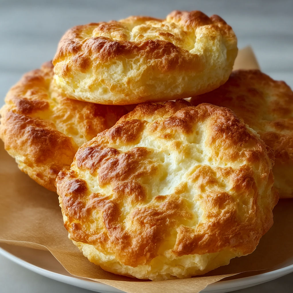 Fluffy cottage cheese cloud bread.