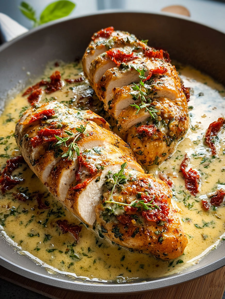 A delicious skillet Sicilian chicken recipe for a tasty meal.