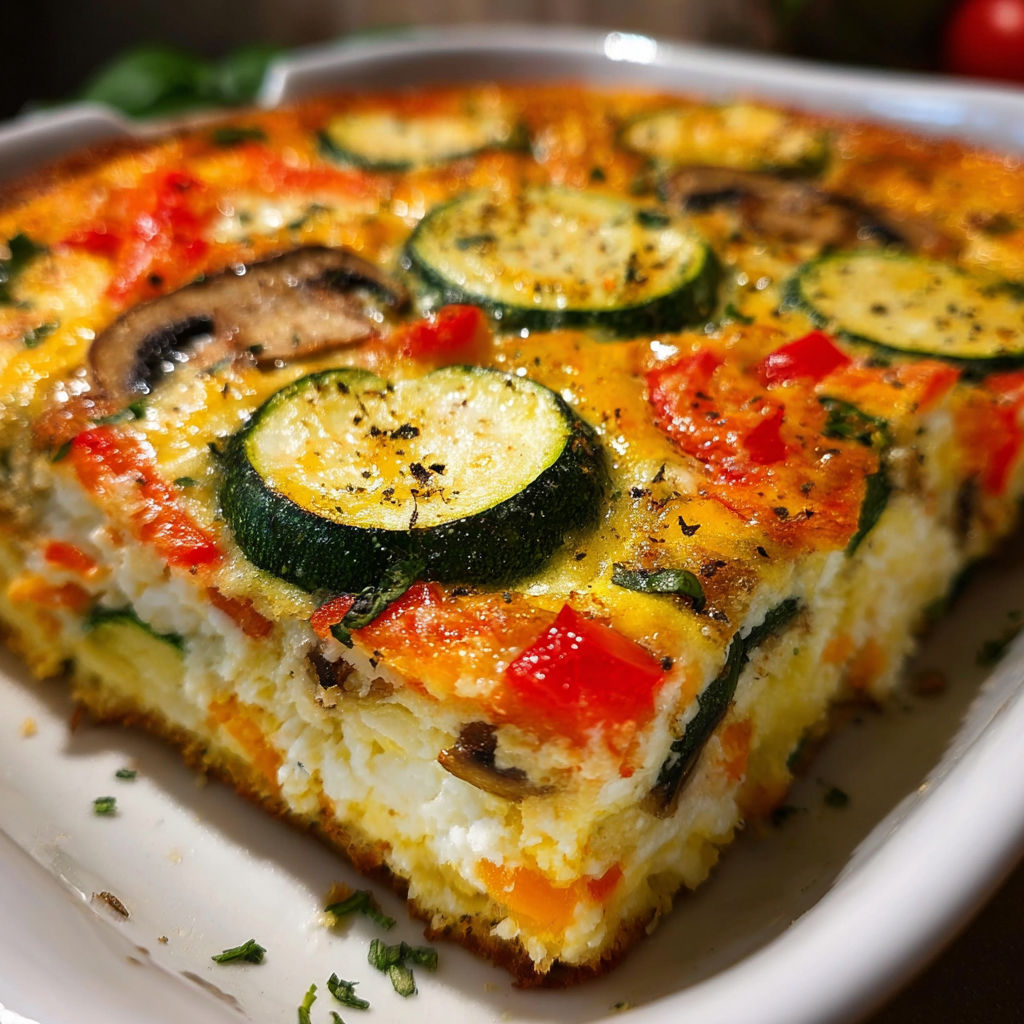A cottage cheese and veggie bake.