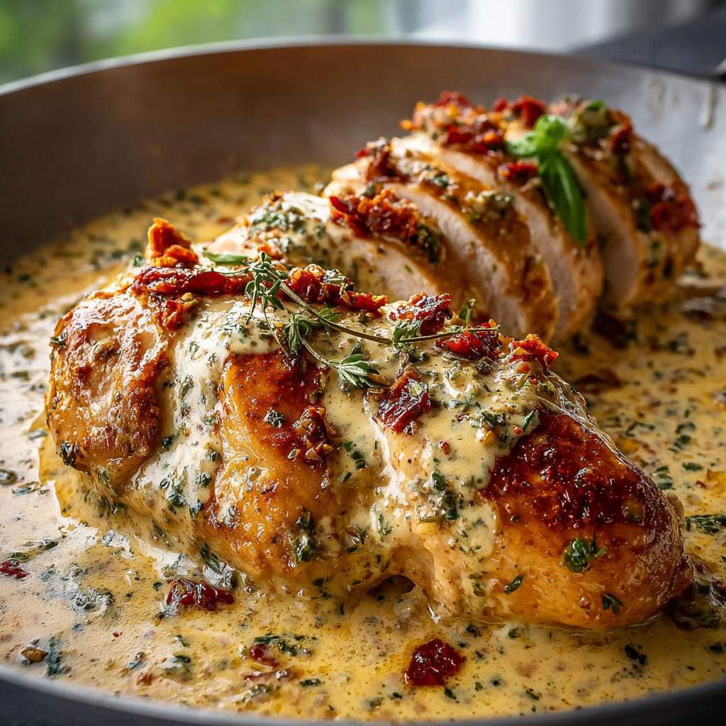 A delicious skillet Sicilian chicken recipe.