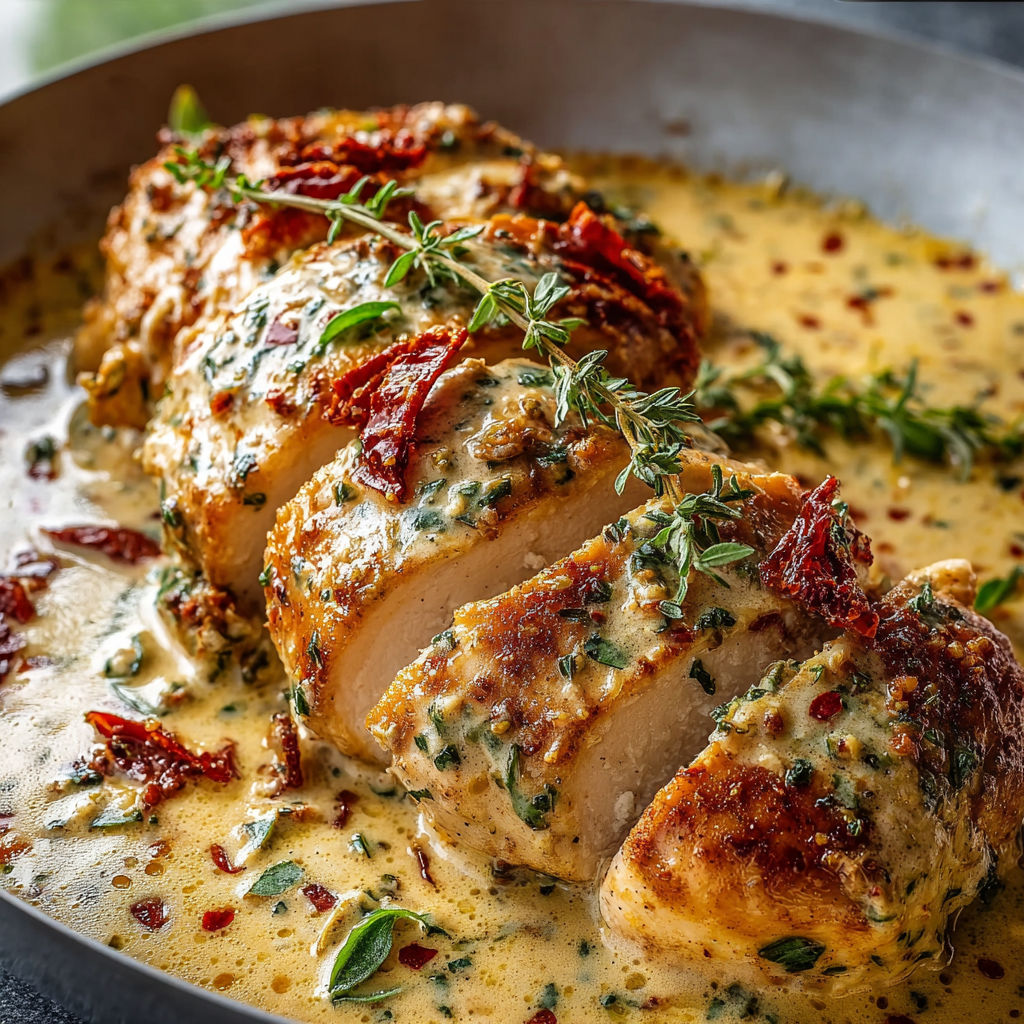 A delicious skillet Sicilian chicken recipe for a tasty meal.