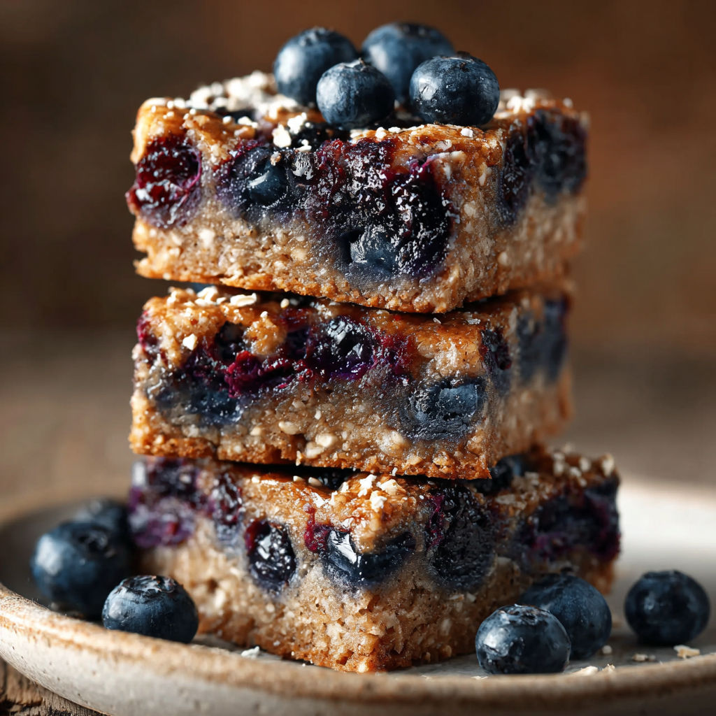 Blueberry Muffin Protein Squares: Healthy, High-Protein Snack You'll Love.