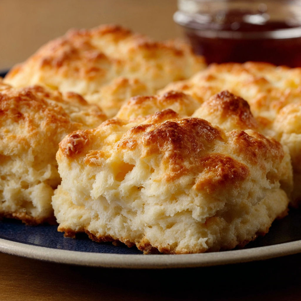 A plate of butter swim biscuits.