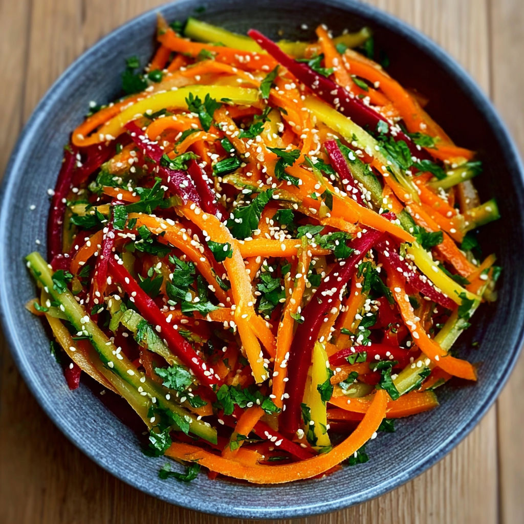 A bowl of carrot salad with sesame seeds.