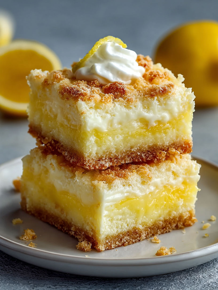 A slice of lemon cream cheese cake.
