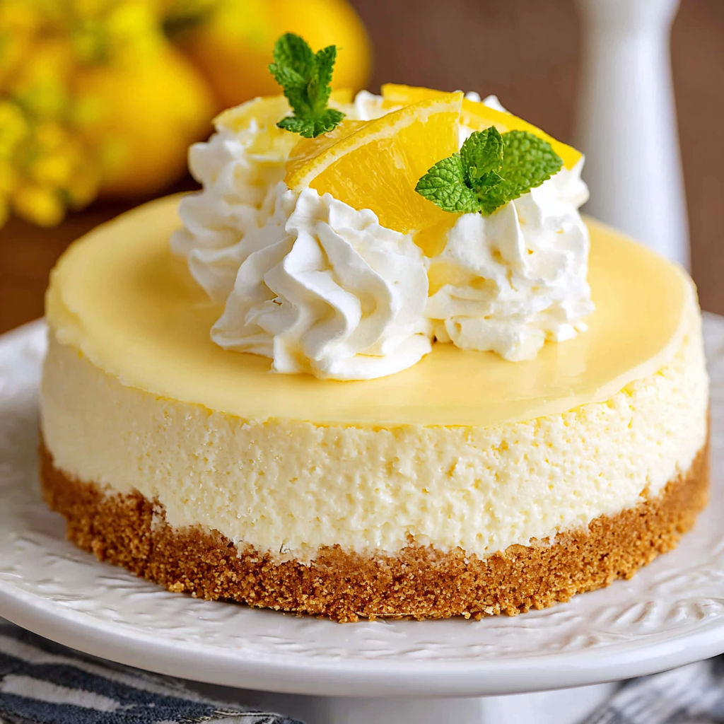 A slice of cheesecake with whipped cream on top.