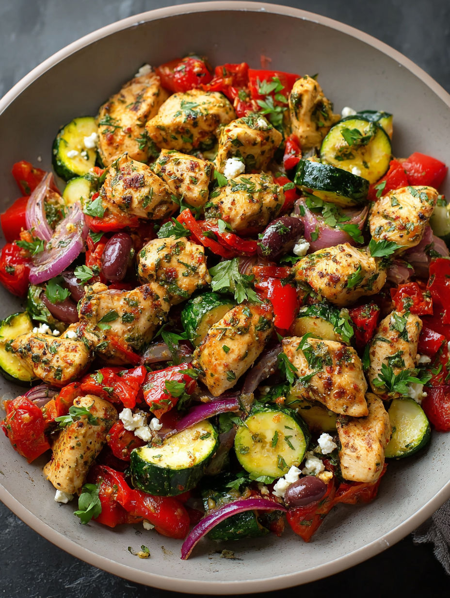 A delicious Mediterranean chicken stir fry recipe for quick meals.