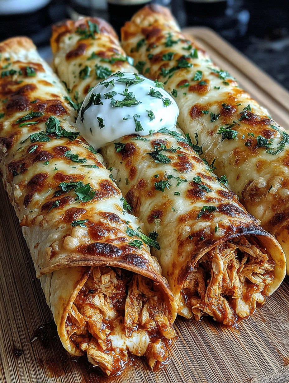 Spicy Hatch Chili Chicken Taquito Rolls.
