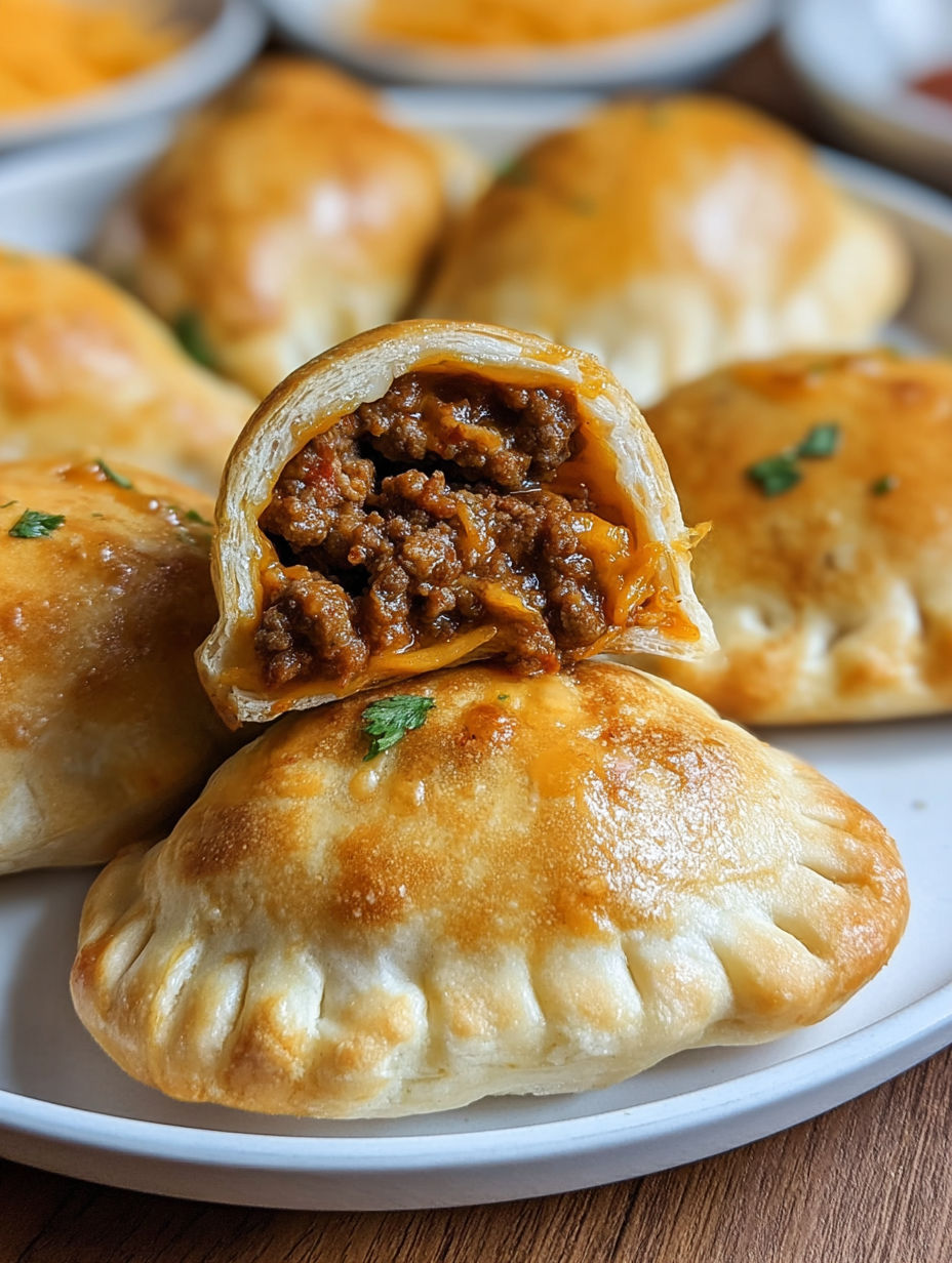 A plate of cheesy taco bombs.