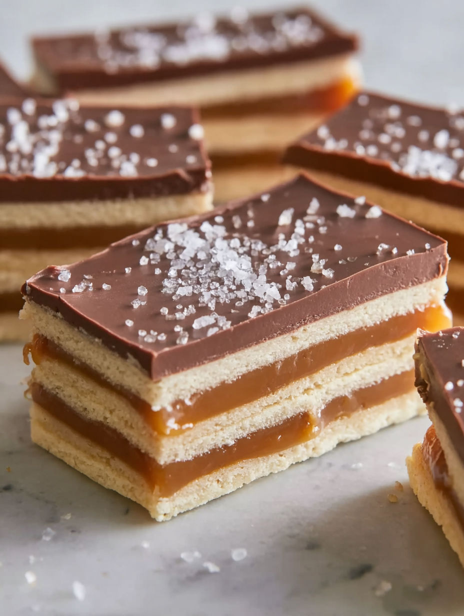 A slice of cake with chocolate and caramel toppings.