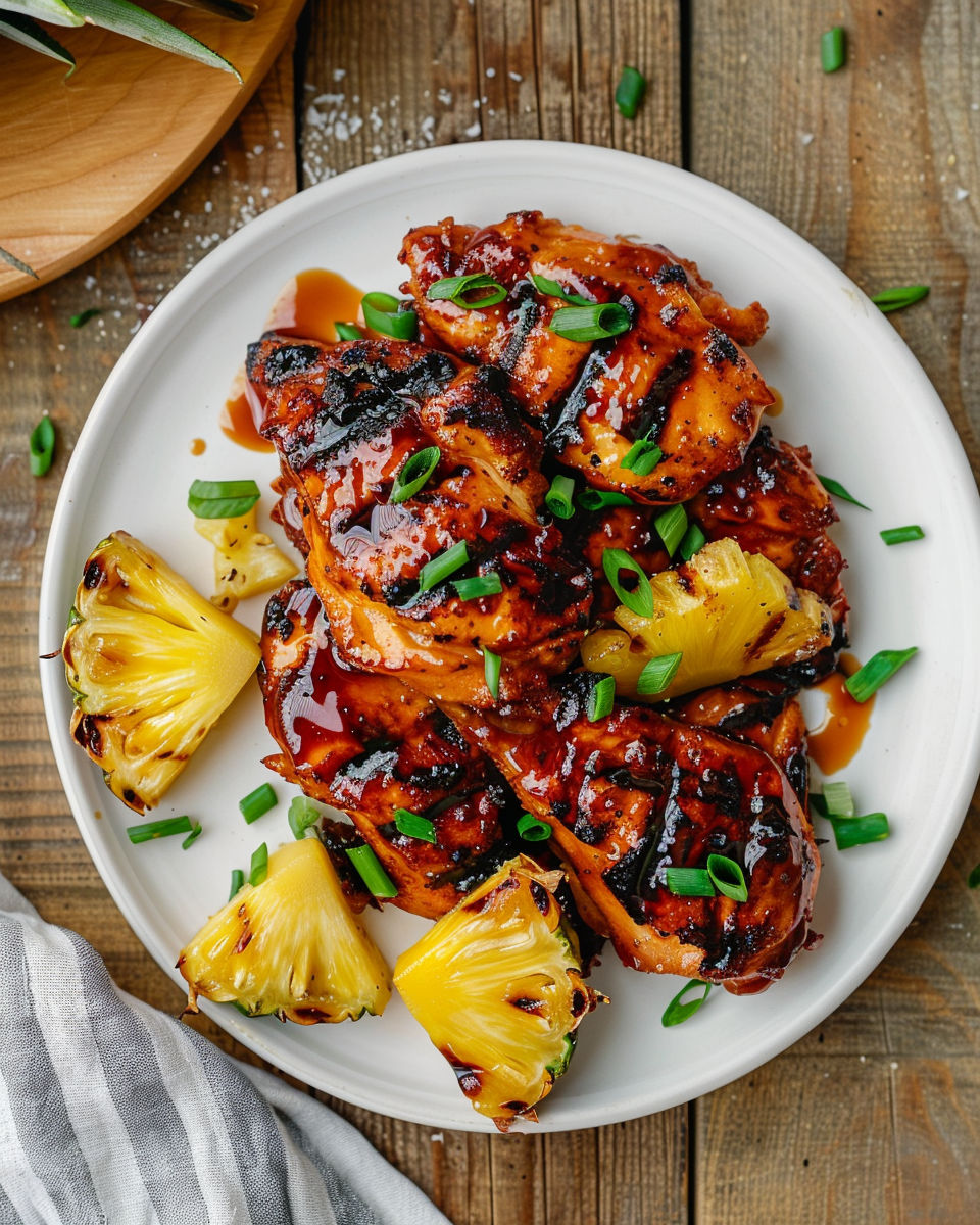 A plate of Huli Huli Chicken.
