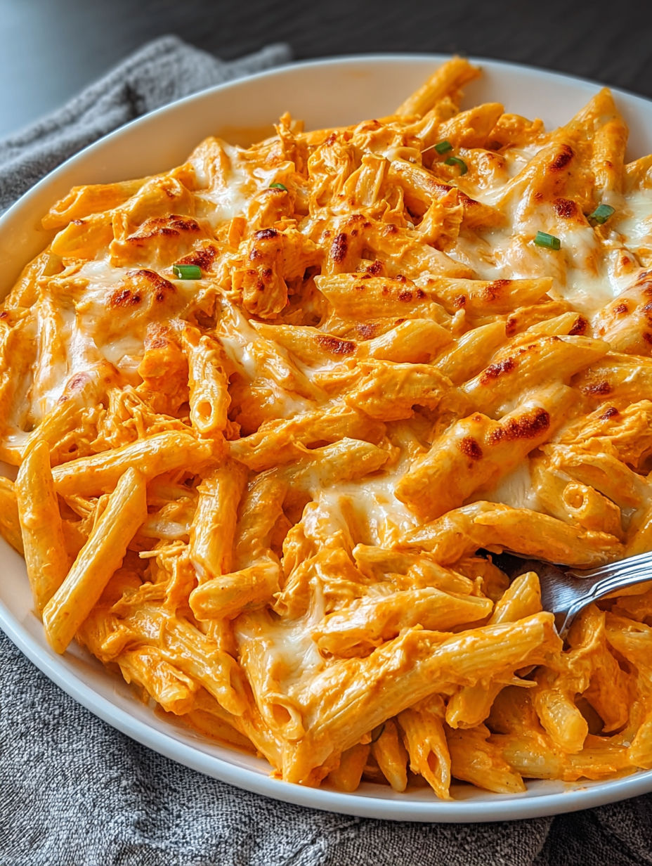 A plate of pasta with cheese and sauce.