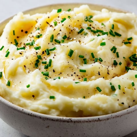 A bowl of creamy mashed potatoes.
