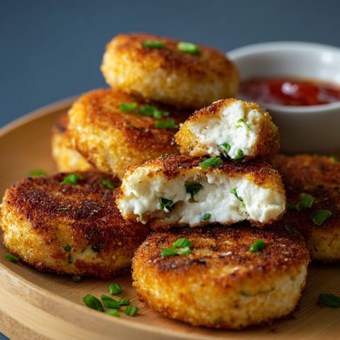 A plate of crispy cottage cheese delights.