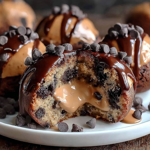 Chocolate chip cookie dough brownie bombs.