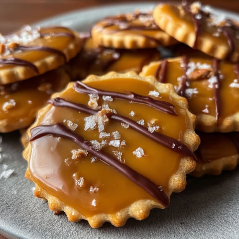 A plate of caramel ritz cracker christmas cookies.