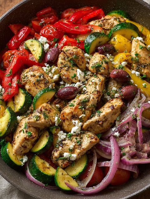 A delicious Mediterranean chicken stir fry recipe for quick meals.